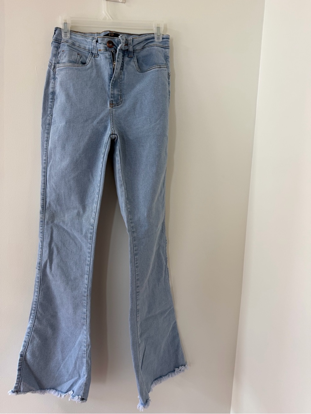 High-Rise Light Blue Flare Jeans - Classic Weekend Style